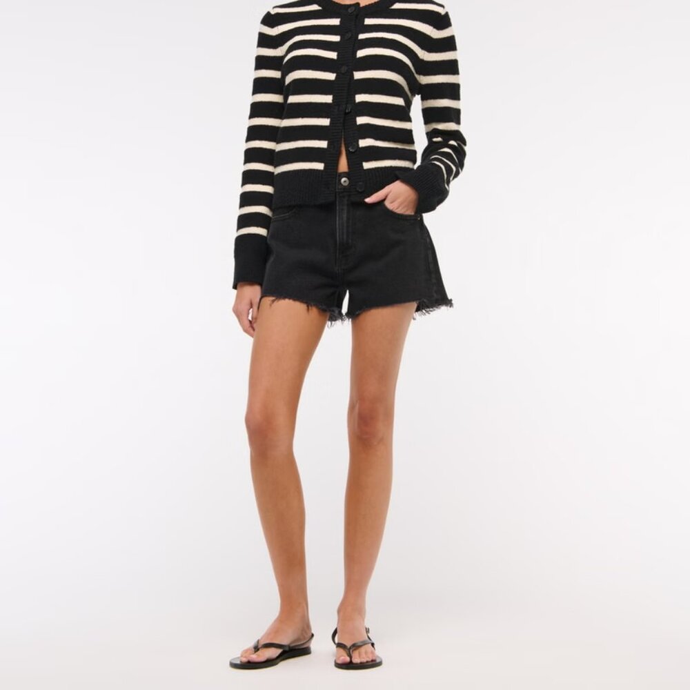 Abercrombie & Fitch Mom Short High Rise - Black - 26